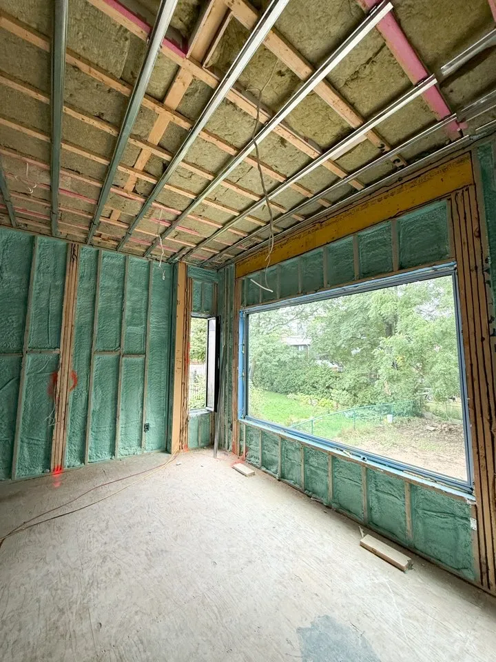 Spray foam insulation, Lorraine Dr, North York